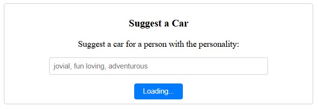Initial screen of the Angular Genkit app